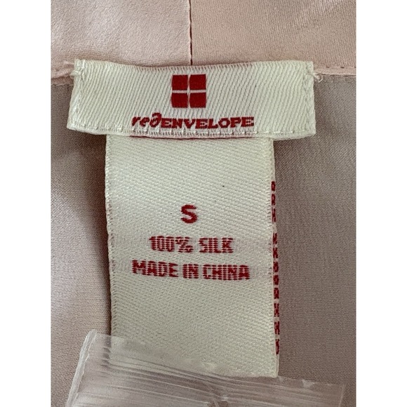 Red Envelope 100% Silk Sleep Shirt Soft Pink SMALL Luxury Pjs Loungewear READ - Picture 3 of 16
